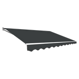 NNEDSZ Outdoor Folding Arm Awning Retractable Sunshade Canopy Grey 5.0m x 3.0m
