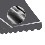 NNEDSZ Outdoor Folding Arm Awning Retractable Sunshade Canopy Grey 5.0m x 3.0m