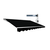 NNEDSZ Motorised Outdoor Folding Arm Awning Retractable Sunshade Canopy Black 4.0m x 3.0m