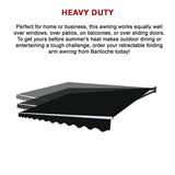 NNEDSZ Motorised Outdoor Folding Arm Awning Retractable Sunshade Canopy Black 5.0m x 3.0m