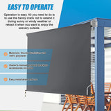 NNEDSZ Retractable Straight Drop Roll Down Awning Garden Patio Screen 2.1X2.5M