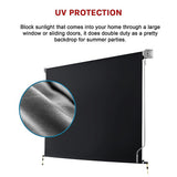 NNEDSZ Retractable Straight Drop Roll Down Awning Garden Patio Screen 2.1X2.5M