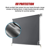 NNEDSZ Retractable Straight Drop Roll Down Awning Garden Patio Screen 3.0X2.5M