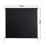 NNEDSZ Retractable Straight Drop Roll Down Awning Garden Patio Screen 3.0X2.5M
