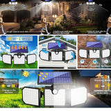NNEDSZ 230 LED Solar Lights Outdoor 260LM Waterproof Motion Sensor Security Wall Lamp