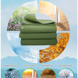 NNEDSZ 3x4M Army Heavy Duty Waterproof Canvas Tarp Tarpaulin Sun Blocked Dustproof