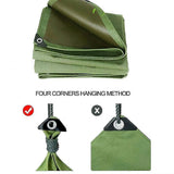 NNEDSZ 3x4M Army Heavy Duty Waterproof Canvas Tarp Tarpaulin Sun Blocked Dustproof