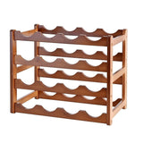 NNEDSZ Bamboo Stackable Modular Freestanding Countertop Wine Shelf Rack