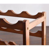 NNEDSZ Bamboo Stackable Modular Freestanding Countertop Wine Shelf Rack