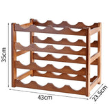 NNEDSZ Bamboo Stackable Modular Freestanding Countertop Wine Shelf Rack