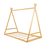 NNEDSZ Kids Tent Montessori Toddler Floor Bed Wooden Bedframe