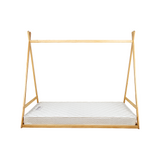 NNEDSZ Kids Tent Montessori Toddler Floor Bed Wooden Bedframe