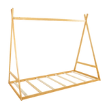NNEDSZ Kids Tent Montessori Toddler Floor Bed Wooden Bedframe