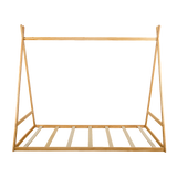 NNEDSZ Kids Tent Montessori Toddler Floor Bed Wooden Bedframe