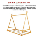 NNEDSZ Kids Tent Montessori Toddler Floor Bed Wooden Bedframe