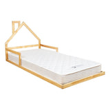 NNEDSZ Pine Wood Floor Bed House Frame for Kids and Toddlers