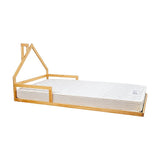 NNEDSZ Pine Wood Floor Bed House Frame for Kids and Toddlers