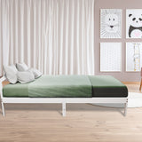 NNEDSZ Double Wooden Bed Frame Home Furniture White