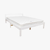 NNEDSZ Double Wooden Bed Frame Home Furniture White