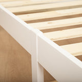 NNEDSZ Double Wooden Bed Frame Home Furniture White