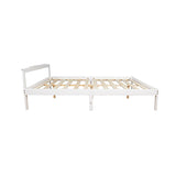 NNEDSZ Double Wooden Bed Frame Home Furniture White