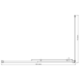NNEDSZ Adjustable 1300x800mm Single Door Corner Sliding Glass Shower Screen in Chrome