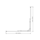 NNEDSZ Adjustable 1200x1200mm Double Sliding Door Glass Shower Screen in Chrome