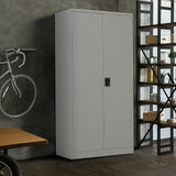 NNEDSZ Two-Door Metal Cabinet Shelf Storage for Home Office Gym