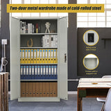 NNEDSZ Two-Door Metal Cabinet Shelf Storage for Home Office Gym