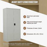 NNEDSZ Two-Door Metal Cabinet Shelf Storage for Home Office Gym