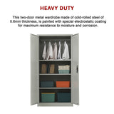 NNEDSZ Two-Door Metal Cabinet Shelf Storage for Home Office Gym