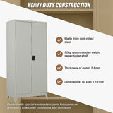 NNEDSZ Two-Door Metal Cabinet Shelf Storage for Home Office Gym