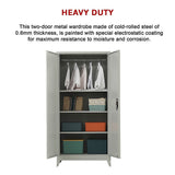NNEDSZ Two-Door Metal Cabinet Shelf Storage for Home Office Gym