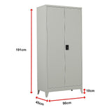 NNEDSZ Two-Door Metal Cabinet Shelf Storage for Home Office Gym