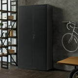 NNEDSZ Two-Door Metal Cabinet Shelf Storage for Home Office Gym