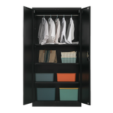 NNEDSZ Two-Door Metal Cabinet Shelf Storage for Home Office Gym