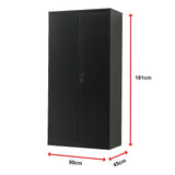 NNEDSZ Two-Door Metal Cabinet Shelf Storage for Home Office Gym
