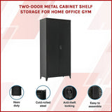 NNEDSZ Two-Door Metal Cabinet Shelf Storage for Home Office Gym