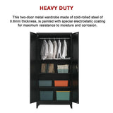 NNEDSZ Two-Door Metal Cabinet Shelf Storage for Home Office Gym