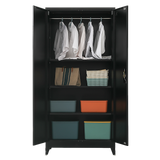 NNEDSZ Two-Door Metal Cabinet Shelf Storage for Home Office Gym