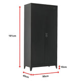 NNEDSZ Two-Door Metal Cabinet Shelf Storage for Home Office Gym