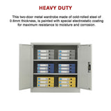 NNEDSZ Two-Door Metal Short Cabinet Shelf Storage for Home Office Gym