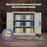 NNEDSZ Two-Door Metal Short Cabinet Shelf Storage for Home Office Gym