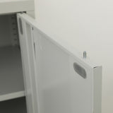 NNEDSZ Two-Door Metal Short Cabinet Shelf Storage for Home Office Gym