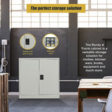 NNEDSZ Two-Door Metal Short Cabinet Shelf Storage for Home Office Gym