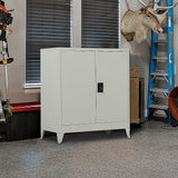 NNEDSZ Two-Door Metal Short Cabinet Shelf Storage for Home Office Gym