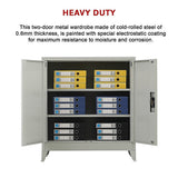 NNEDSZ Two-Door Metal Short Cabinet Shelf Storage for Home Office Gym