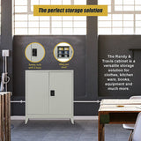 NNEDSZ Two-Door Metal Short Cabinet Shelf Storage for Home Office Gym