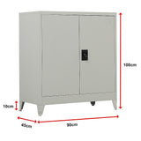 NNEDSZ Two-Door Metal Short Cabinet Shelf Storage for Home Office Gym