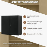 NNEDSZ Two-Door Metal Short Cabinet Shelf Storage for Home Office Gym